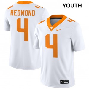 Youth Ty Redmond White UT Volunteers #4 Alumni Jersey