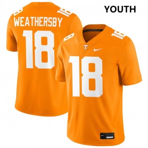 Youth Tyree Weathersby Tennessee Orange The Volunteer State #18 Replica Jersey