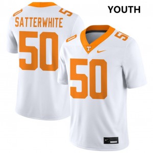Youth William Satterwhite White UT #50 Embroidery Jerseys